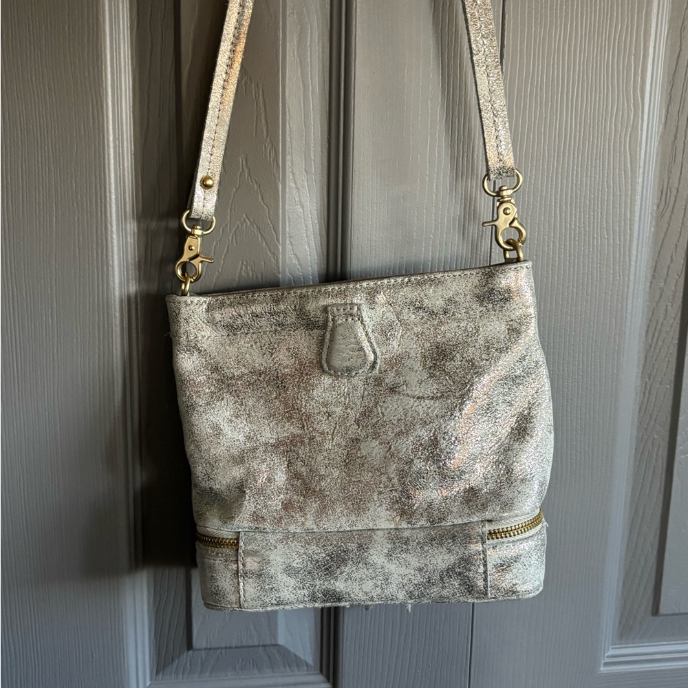 Miss Albright Silver Metallic Crossbody Bag - Picture 3 of 5